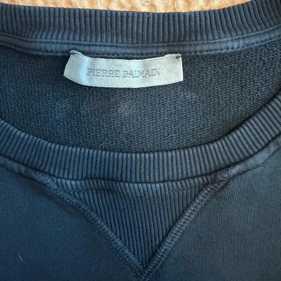 Balmain Paris The Rock Baroque Metallic-Print Sweatshirt, Blue 50 Size Large Men - Picture 7 of 13